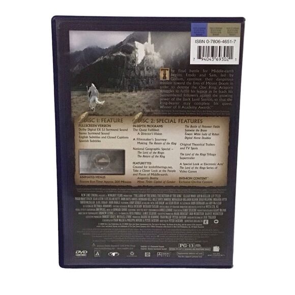 Lord of the Rings The Return of the King DVD - 5/$20 - Picture 2 of 3